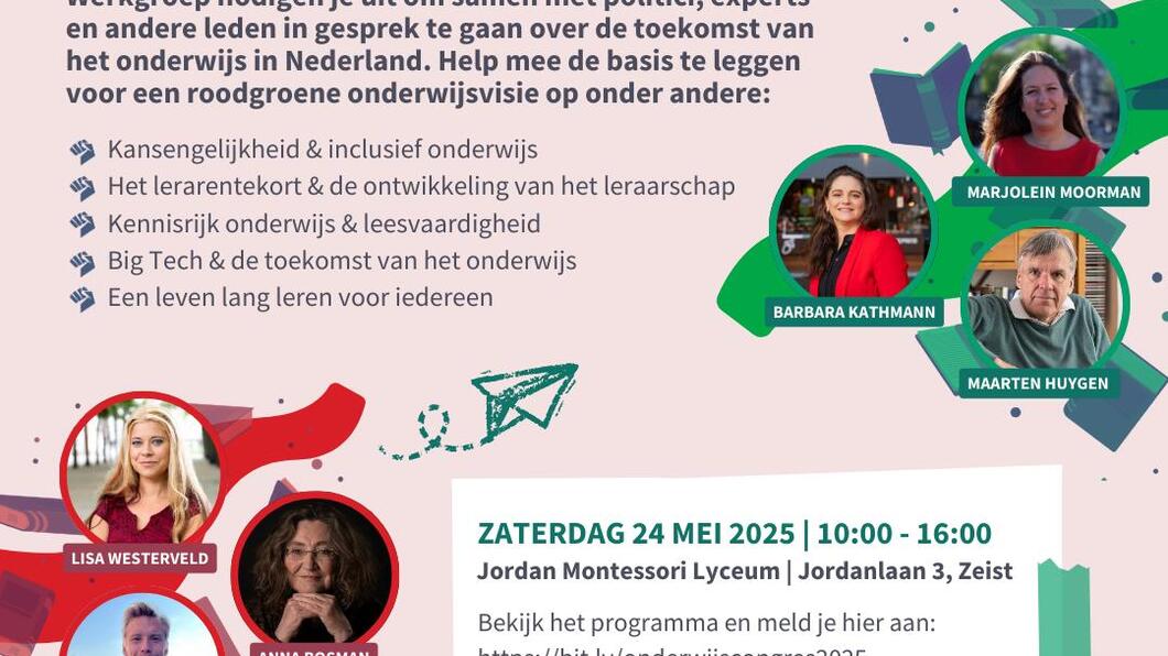 Een andere poster voor het RoodGroen Onderwijscongres